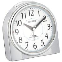 リズム RHYTHM シチズン 目覚まし時計 電波時計 夜間常時点灯 ネムリーナリング シルバー 125x121x73mm | Bloom Gate