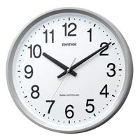 リズム(RHYTHM) 掛け時計 電波時計 オフィス タイプ シルバー Φ32x5.1cm フィットウェーブ スペイシーM24 4MYA24SR19 | BLSグループ