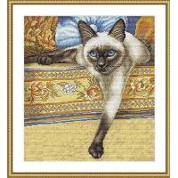 Siamese Cat, Blue eyed Cats counted cross stitch kits 14目, シャム猫、クロスステッチキット | BLSグループ