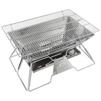 キャンピングムーン(CAMPING MOON) 焚き火グリル 焚き火台 バーベキューコンロ 高さ2段階調整式 ラージ 帆布ケース付き MT-3 | Blue Hawaii