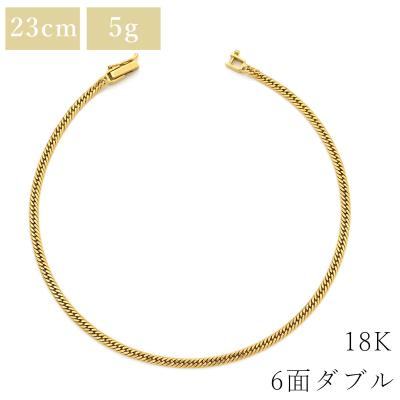 18k6面wブレスレットのおすすめ人気商品一覧 通販 - Yahoo!ショッピング