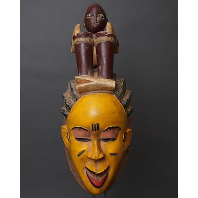 アフリカ面　ルバ族マスク　古面　お面　木彫　アフリカンアート アフリカ お面 マスクのおすすめ人気商品一覧 通販 - Yahoo!ショッピング