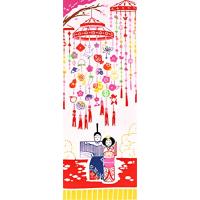 Airashika（あいらしか） 和雑貨 注染手ぬぐい『つるし雛』 ひな祭り 33×90cm | ボンニュイ ヤフー店