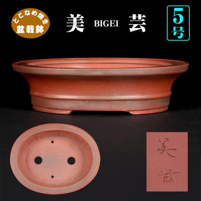 美品'70年頃◇常滑鉢 柴田馨山作 寄せ植え用 楕円葉