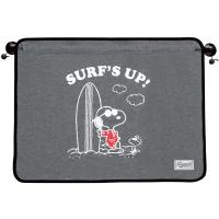 カーテン 日よけ 車 くるま スヌーピーサーフ Snoopy SURF 約65×50cm 1枚入り グレー 7279-76 | BONSAN