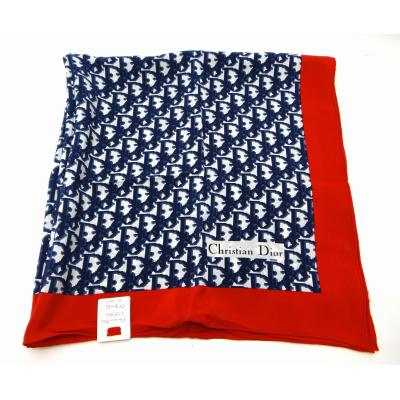 美品　Christian Dior トロッター　シルク 大判　スカーフ ロゴ入り Christian Dior - Christian Dior スカーフ シルク トロッター