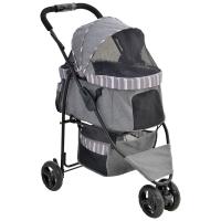 わんわんカート スマートハンディ Safety ストライプグレー | E・T・M Yahoo!店