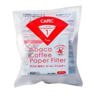 CAFEC アバカ円すいコーヒーフィルター 1杯用 100枚入り 4個パック AC1-100W | BRマーケット