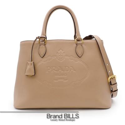 PRADA glace calf ハンドバッグ（レディースファッション