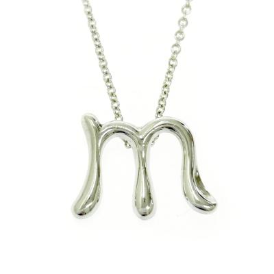 【美品】Tiffany ティファニー イニシャル M ロゴネックレス 925 美品】Tiffany ティファニー イニシャル M ロゴネックレス 925