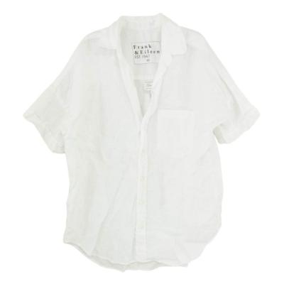 【美品】希少! フランク＆アイリーン リネン スキッパーシャツ USA製 希少サイズ✨】フランクアンドアイリーン スキッパーシャツ