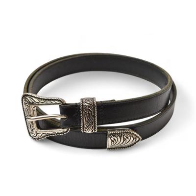 サンローラン ベルト サイズ75 SAINT LAURENT ウエスタン ブラック