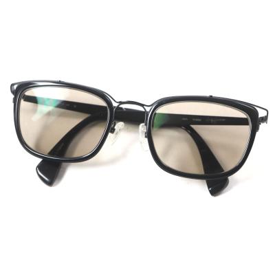 良品▼Yohji Yamamoto ヨウジヤマモト 19-0002 ウェリントン ロゴ入り アイウェア サングラス ブラック 51□21 140 フランス製 メンズ Yohji Yamamoto（ヨウジヤマモト） 良品▽Yohji Yamamoto 19-0002