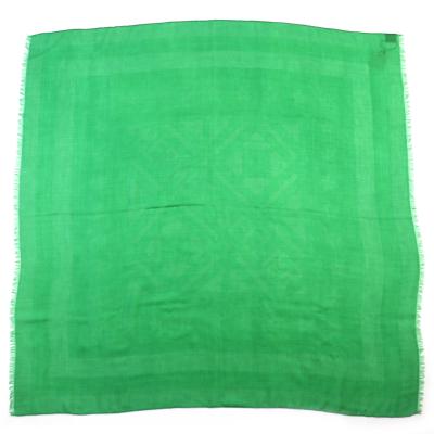 未使用品☆HERMES エルメス SELLIER カシミヤ シルク フリンジ 大判ショール ストール スカーフ グリーン 箱付き イタリア製 レディース HERMES（エルメス） 未使用品☆HERMES SELLIER カシミヤ シルク