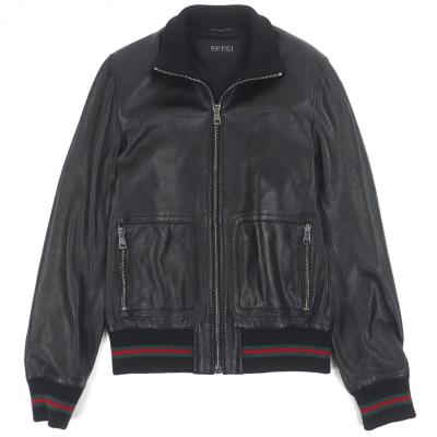GUCCI メンズ革ジャン、レザージャケット｜コート、ジャケット