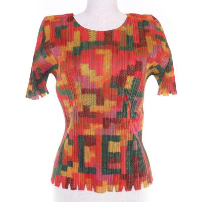 PLEATS PLEASE ISSEY MIYAKE - イッセイミヤケプリーツプリーズ  PP73-JK531 総柄プリーツTシャツ レディース 3 極美品☆PLEATS PLEASE プリーツプリーズ イッセイミヤケ PP73-JK531