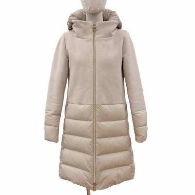 れ*ー様 【Herno】　ヘルノ　 ベージュ ダウンコート サイズ42 美品 herno レディース ダウンコート ファー付き（色：ベージュ系）の商品