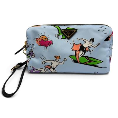 【美品】PRADA ナイロン コスメティックポーチ 化粧ポーチ 花柄 プラダ ポーチ ナイロン（コスメ、美容、ヘアケア）のおすすめ人気商品