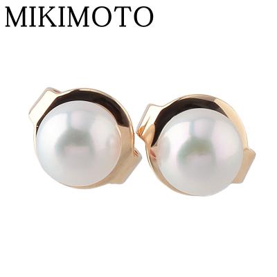 MIKIMOTO ミキモト パール ピアス アコヤパール5.0mm K18YG 新品仕上げ