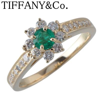 美品 ティファニー スタッキングバンド 1P エメラルド リング 指輪 約6