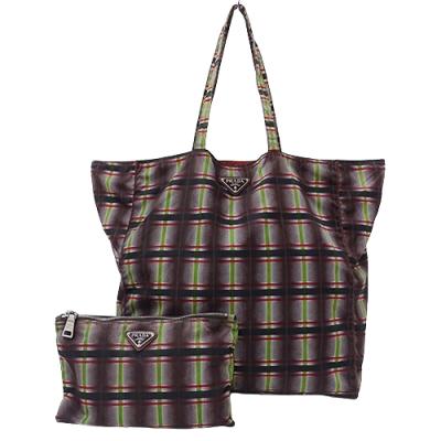 PRADA レディーストートバッグ(バッグ、小物素材:ナイロン PRADA レディーストートバッグ(バッグ、小物素材:ナイロン