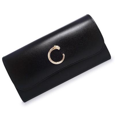 （未使用　展示品）カルティエ Cartier パンテール ドゥ カルティエ フラップ付インターナショナル ウォレット 二つ折り長財布 カーフスキン レザー ブラック ライトゴールド金具 L3002043 Cartier（カルティエ） （未使用 展示品）カルティエ パンテール ドゥ