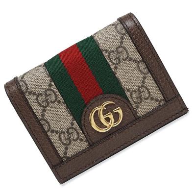 GUCCI グッチ 二つ折り財布 レザー ブラウンのおすすめ人気商品一覧