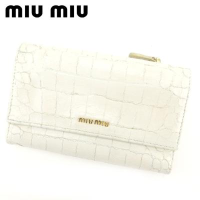 miu 三つ折り財布（色：ホワイト系）のおすすめ人気商品一覧