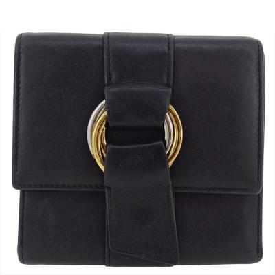 美品✨Cartier マスト ドゥ カルティエ 三つ折り財布 ブラック 黒 カルティエ 財布（レディース三つ折財布）｜財布 | ファッション の