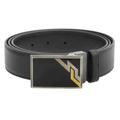 未使用箱付 ダンヒル dunhill 2019年商品 DU19R4P15GO001 アートスクエア バックル レザー ベルト 黒 42 104-114cm 帯詰可 メンズ ビジネス dunhill（ダンヒル） 未使用箱付 dunhill 2019年商品 DU19R4P15GO001