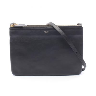美品✨CELINE Trio Large ショルダーバッグ クラッチ 羊革 黒 CELINE trio bag（レディースバッグ） | ファッション のおすすめ人気