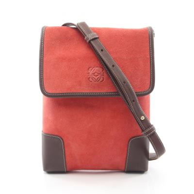 LOEWE アナグラム スタッズ スエード ショルダーバッグ アナグラム