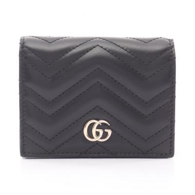 x（GUCCI／レディース二つ折り財布）（色：ブラック系）｜財布