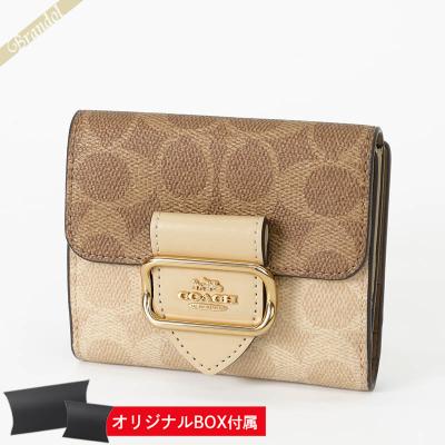 COACH レディース二つ折り財布（色：ベージュ系）｜財布｜ファッション