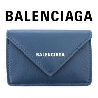 バレンシアガ 財布 三つ折り BALENCIAGA ミニ財布 グレー 灰色 