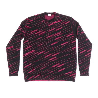 【極美品】バレンシアガ ロゴジャガード ニット セーター 赤 XS バレンシアガ（メンズニット、セーター）｜トップス | ファッション の