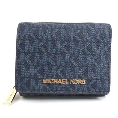 美品です MICHAEL KORS 長財布 ネイビー/ホワイト マイケルコース MICHAEL KORS 財布 （ネイビー） -waja bazar