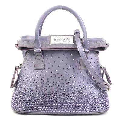 【もふもふ】メゾンマルジェラ　5AC パープル メゾンマルジェラ 5AC レザー チェーンショルダーバッグ パープル