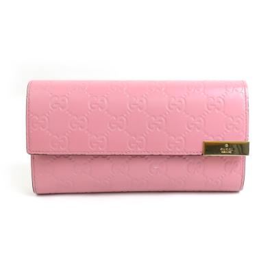 GUCCI（グッチ） 長財布 レザー ピンク : ブランドバリュー - 通販