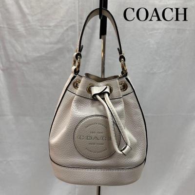 60 COACH コーチ　レザー　巾着　2WAY ハンドバッグ　ショルダーバッグ 未使用級 コーチ 2way アンディ クロスボディ レザー 巾着 ロゴ