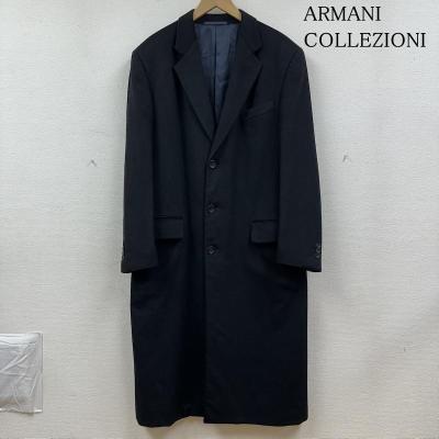 【美品】ARMANI COLLEZIONI 濃紺 チェスターコート 40 美品】ARMANI COLLEZIONI 濃紺 チェスターコート 40