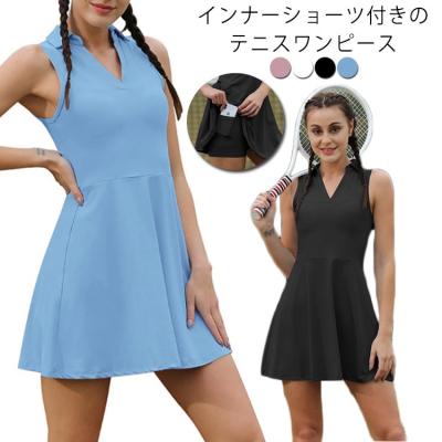 テニスウェア ワンピース（サイズ（S/M/L）：SS（XS））｜ウエア