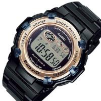 CASIO Baby-G カシオ ベビーG REEF seriesリーフシリーズ ソーラー電波腕時計 レディース ブラック/ピンクゴールド 国内正規品 BGR-3003U-1JF | BRIGHTヤフー店