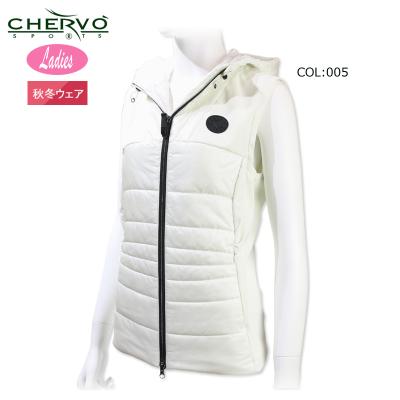 シェルボ CHERVO 032-49071 レディース アウター ベスト 中綿 撥水