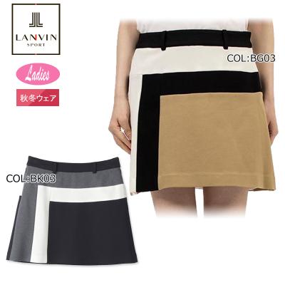 ランバン LANVIN VG4FSK41L レディース カラーブロック スカート ストレッチ ゴルフウェア スポーツウェア 秋冬 LANVIN（ランバン） LANVIN VG4FSK41L レディース カラーブロック