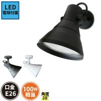 LEDビーム球付き スポットライト 天井付 壁付 兼用 E26FLPAR38K-WP-LDR10 黒 E26FLPAR38W-WP-LDR10 白 | 照明と雑貨のBrite