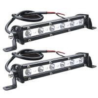 TIGRE BLANC 6連 LED ワークライト 18W 汎用 ライトバー 作業灯 フォグランプ デイライト 12V 24V 18cm 白 ホワイト | broadshop