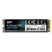 シリコンパワー SSD 512GB 3D NAND M.2 2280 PCIe3.0×4 NVMe1.3 P34A60シリーズ | ブラウニーストア
