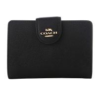 並行輸入 コーチ 2つ折り財布 COACH クロスグレイン 6390 IMBLK レディース ブラック 黒 ゴールド | ブランドストリートリング