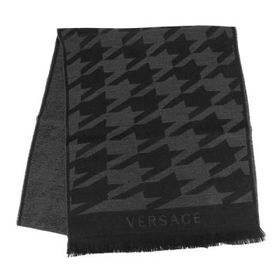 【未使用美品】VERSACE マフラー ブラック 茶ロゴ ブランドストリートリング - ヴェルサーチ(VERSACE)｜Yahoo
